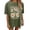 Army Green, variant on Womens Letter Graphic T Shirts Compass Print Crewneck Casual Short Sleeve Loose Fit Tops Trendy Fashion Tee Pullover Daily Clothing