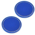 thumbnail image 2 of Flmtop 2Pcs Car Coasters Anti-slip Wear-resistant Rhinestone Universal Bottle Pad for Car, 2 of 10