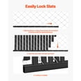 thumbnail image 4 of KFFKFF Privacy Slats with Bottom Lock, Dual-Wall Vertical Slats with Extensions for Chain-Link Enclosure, Dense HDPE Chain Link Inserts Perfectly Suited for 8' Tall Enclosure for Yard (Black), 4 of 9