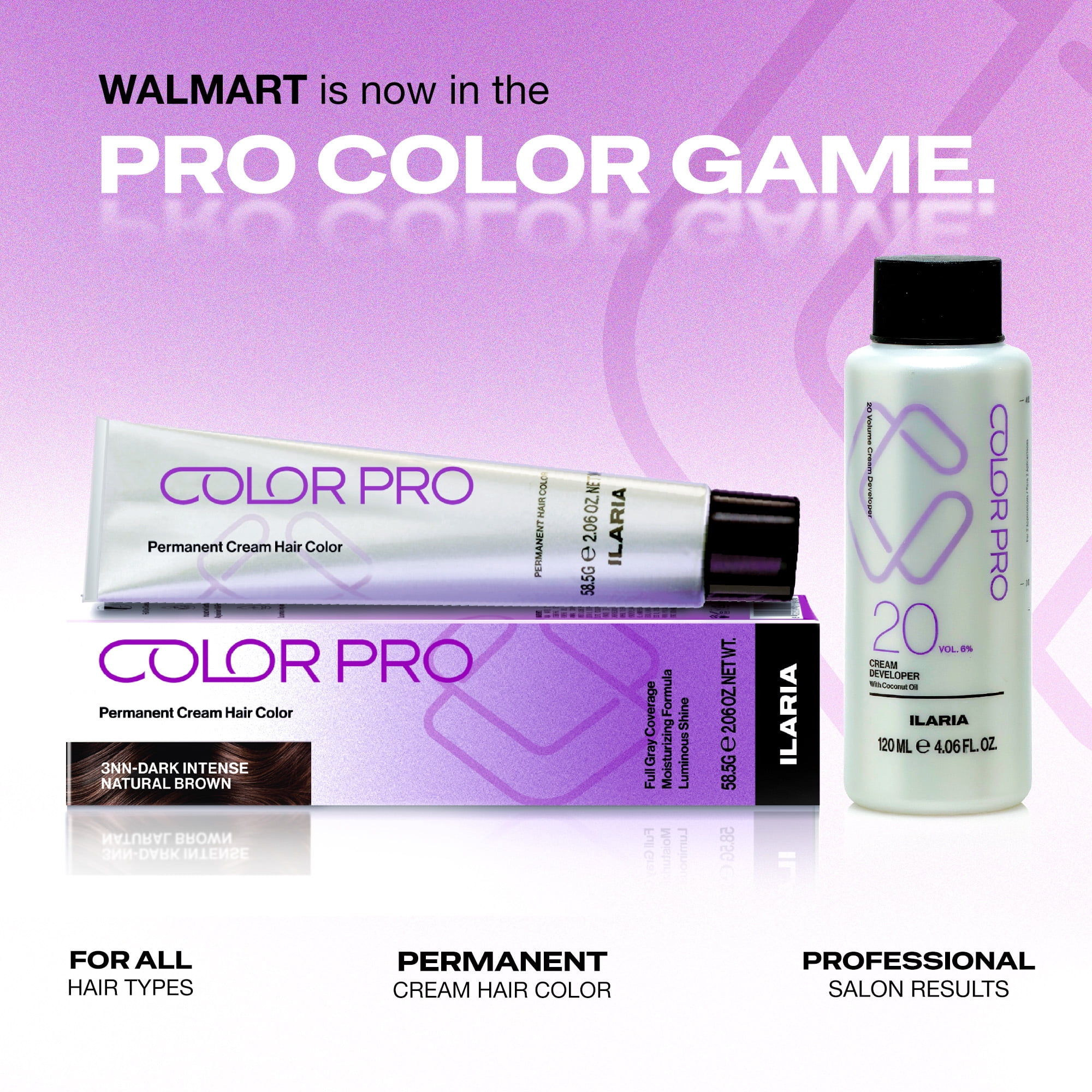 Ilaria COLORPRO Permanent Hair Color 3NN-Dark Intense Natural Brown 2 oz
