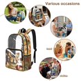 thumbnail image 5 of SEANATIVE 17 Inches Clear Backpack for Teens Kids Transparent Bookbag See Through School Bag PVC Heavy Duty Daypack with Adjustable Straps, Abstract Butterfly Pattern, 5 of 7