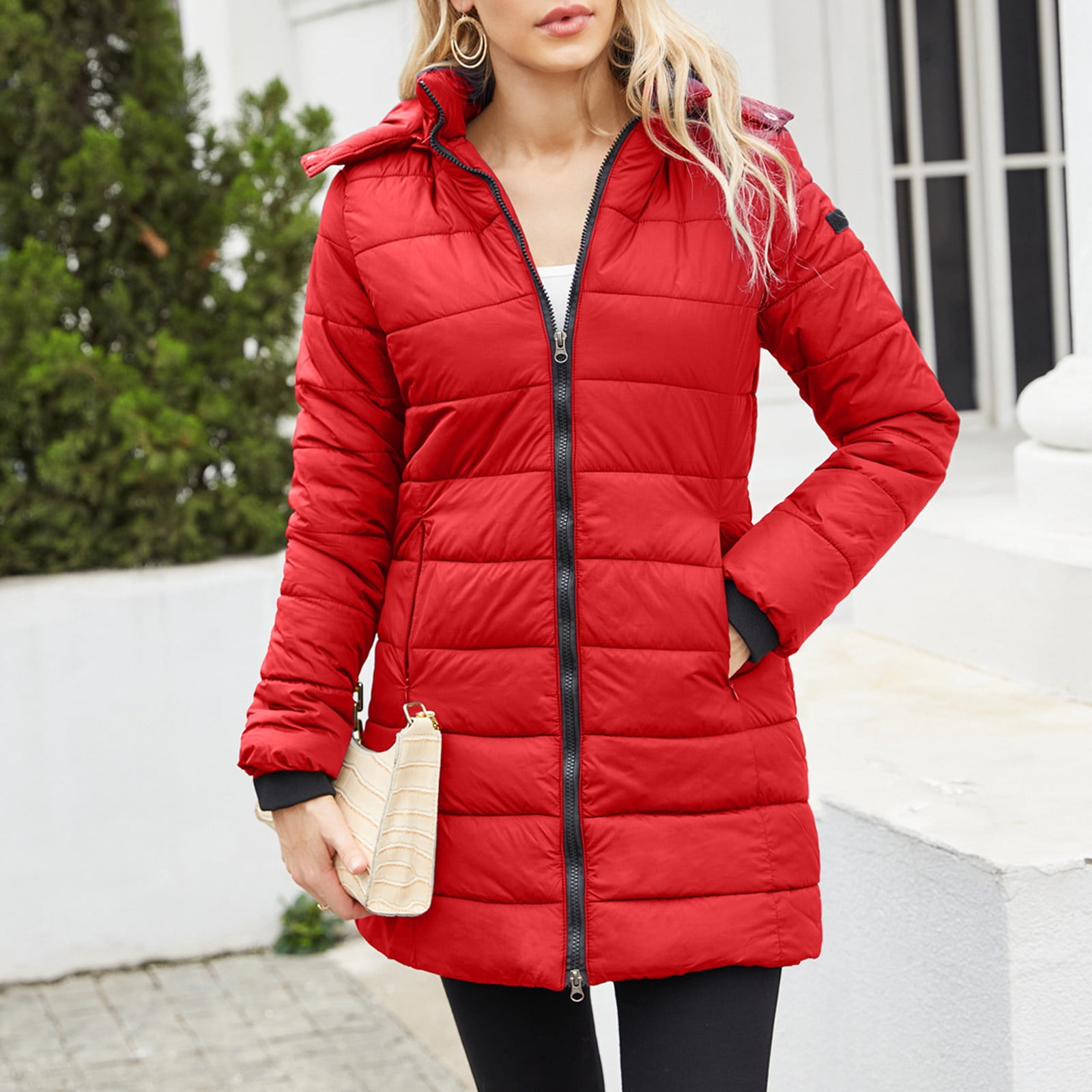 Veste Chemise Polaire Femme – Style Ours En Peluche, Capuche, Taille Haute, Coupe Droite, Pour Mi-saison Et Hiver Doux - 7