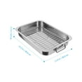 thumbnail image 2 of OULII 1 Set Kitchenware Stainless Steel Pan with Rack for Daily Baking Use, 2 of 8