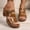 Brown, variant on Womens Solid Color Open Toe High Heel Thick Heel Shoes Comfortable Summer Casual Sandals Brown 9.5(43)