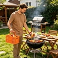 thumbnail image 4 of Foldable Plastic Grocery Basket with Handle, Collapsible Storage Crate for Shopping, Picnic & Home Organization, 4 of 6