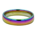 thumbnail image 2 of MJ Metals Jewelry Tungsten Carbide 5mm Multi Colored Gold Plated Rainbow Unisex Ring Band, 2 of 5