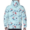 thumbnail image 7 of Fotbe Men's Hoodie with Sailboats Anchors Pattern - Kangaroo Pocket Pullover Hooded Sweatshirt, Perfect for Daily Wear, Travel, and Home-3X-Large, 7 of 7