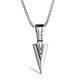 thumbnail image 1 of Colgante de punta de lanza con personalidad creativa europea y americana, collar de acero de titanio estilo Hip Hop callejero para hombres, 1 of 5