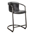thumbnail image 1 of Freeman Tabouret de Comptoir Onyx Cuir Noir - Ensemble de Deux, 1 of 4