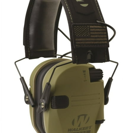 UPC: 0888151014332 | Walkers Game Ear WGE-GWP-RSEMPAT-ODG Razor Patriot Electronic Earmuffs Dark Green