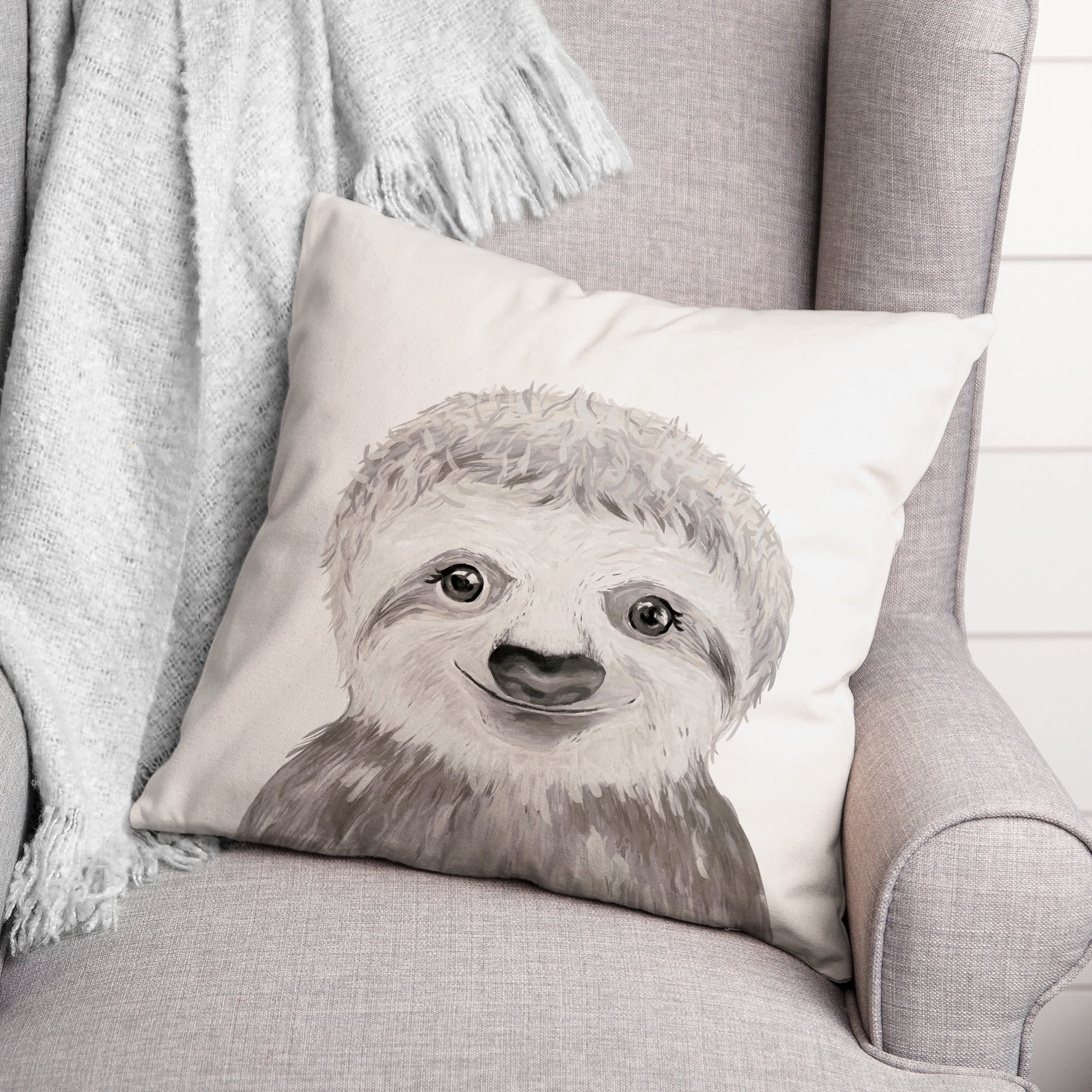 Creative Products Baby Sloth 18 x 18 Spun Poly Pillow