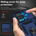 thumbnail image 5 of Galaxy A12 5G Kickstand Armor Case with Slide Camera Lens Protection Cover Built-in 360° Rotate Ring Holder Stand Magnetic Military Shockproof Phone Cover Case for Samsung Galaxy A12 5G,Blue, 5 of 8