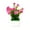 Pink, variant on SPRING PARK 1Pc Artificial Fake Flower Potted Plant Bonsai Outdoor / Indoor Garden Home Decor
