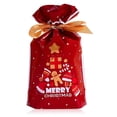 thumbnail image 4 of Bolsas con cordón impresas navideñas Empaquetado de regalo de fiesta Presenta Paquetes de juguete de envoltura Bolsas vacías Accesorios de decoración Tipo 3 10 piezas Jumpingount HA009363-05, 4 of 6