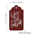 thumbnail image 5 of Inkdotpot 50 Pack Real Silver Foil Paper Tags Baby It's Cold Outside Baby Shower Favor Hang Tag, 5 of 6