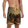 thumbnail image 2 of Honeii Majestic Butterfly Sunset Print Men's Pajama Sleepwear Shorts - a comfy pajama bottom and lounge short for Relaxed Home Wear-3X-Large, 2 of 6