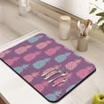 thumbnail image 3 of Tropical Pineapple Dish Drying Mat, Hawaiian Exotic Fruit Yellow Summer Absorbent Kitchen Mat, 3 of 4
