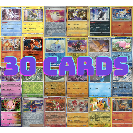 Pokemon Cards Compatible 30 Holographic Card Montage TCG Bundle Pack