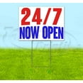 thumbnail image 1 of 24/7 Now Open (18" x 24") Yard Sign, Includes Metal Step Stake, 1 of 6
