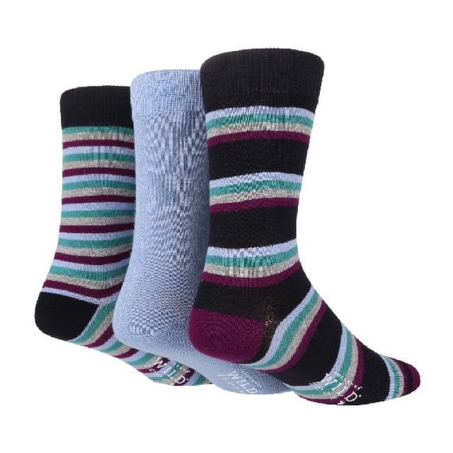 Mens Pattern Bamboo Fiber Socks | 5 Pair Multipack 6-11 | Sockshop WILDFEET | Colourful Dress Socks