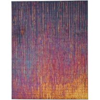 8’ x 10’ Rainbow Abstract Striations Area Rug