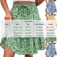 thumbnail image 3 of Ovbmpzd Blue Summer Dresses for Women 2026 Mid-Length Tiered Flowy Skirts Casual Skirts Casual Skirts,XL, 3 of 5
