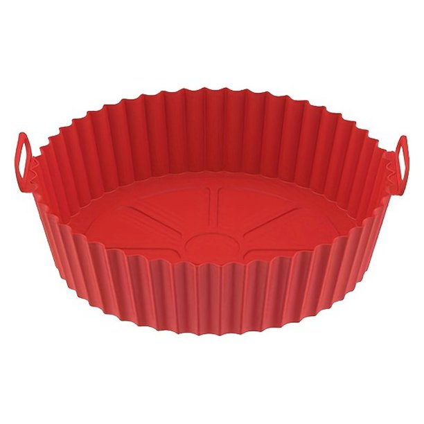 2pcs, Forros De Silicona Para Freidoras De Aire (20.32cm), Con Cepillo De Aceite, Ollas De Silicona Para Freidoras De Aire Para 3 A 5 QT, Accesorios De Horno De Cesta De Freidoras De Aire Antiadherent