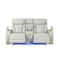 thumbnail image 4 of Fortuner Modern 2PC Livingroom Set Made with faux leather & Wood in Beige, 4 of 15