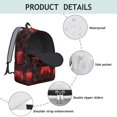 thumbnail image 4 of Game Controller Red Pattern Backpack for School, Cute School Bag with Adjustable Shoulder Straps and Padded Back, 15.7"x11.8"x5.5", 4 of 5