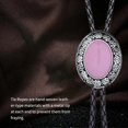 thumbnail image 3 of Sonducket Bolo Tie Turquoise Western Hat Light Collar ajustable Corbatas Diseño único Corbata Accesorios de disfraces Mujeres Pink agate Type11 NO11, 3 of 5