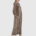 thumbnail image 4 of LLYwey Sales Clearance Women's Casual Dresses Flannel Nightgown, Home Color Long Dress, Extended Hooded Nightgown, Hooded Dress New Ball Gown Dresses Coffee M, 4 of 5