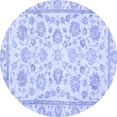 thumbnail image 1 of Ahgly Company Machine Washable Indoor Round Oriental Blue Traditional Area Rugs, 8' Round, 1 of 4