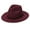 Wine, variant on Babysbule Hats for Women Winter Womens Fashion Classic Wide-Brim Floppy Panama Hat Belt Buckle Wool Fedora Hat