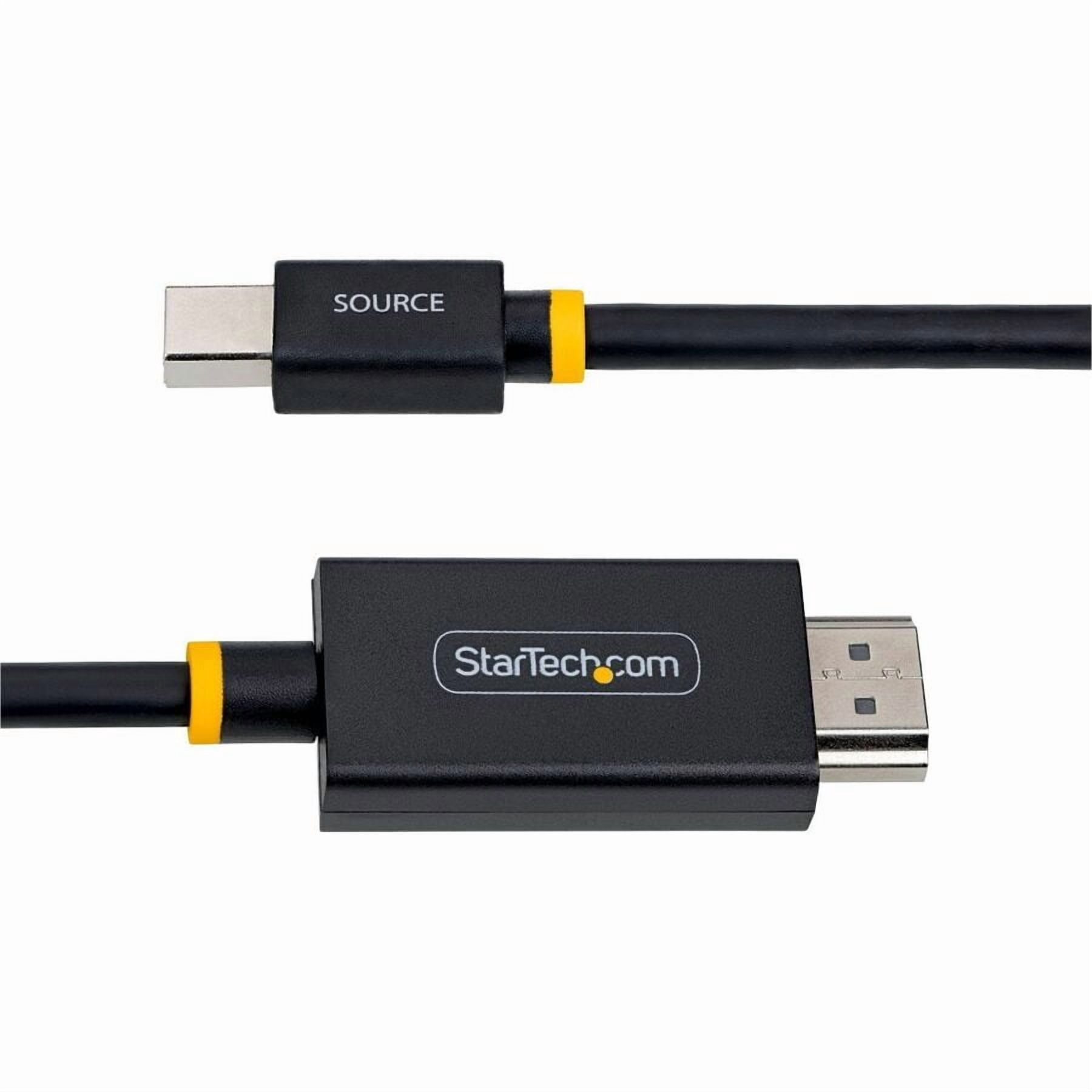 StarTech 6ft (1.8m) Mini DisplayPort to HDMI Adapter Cable, 4K 60Hz with HBR3/HDCP 2.3/DPCP, MDP to HDMI 2.0 Active Video Converter