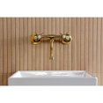thumbnail image 3 of Kingston Brass KS2117BEX Essex Double-Handle 2-Hole Wall Mount Bathroom Faucet in Brushed Brass, 3 of 8