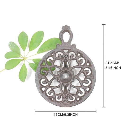Cast Iron Teapot Warmer Heavy Duty Tea Pot Dish Warmer Stand Tealight Holder Rustic Finish