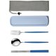 thumbnail image 3 of Juego de cucharas de palillos, acero inoxidable, espejo portátil, pulido, vajilla antideslizante, tenedor para niños, estuche para cubiertos Noticed HA8132-02B, 3 of 7