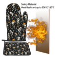 thumbnail image 5 of Gaeub Dancing Skeleton Party Print Oven Mitts and Pot Holders Sets of 2,Heat Resistant Pad,Cooking Gloves, for Baking BBQ Home Decor, 5 of 7