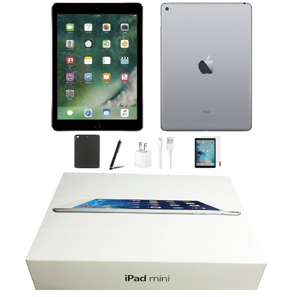 Open Box | Apple iPad Mini 4 | 64GB Space Gray | Wi-Fi Only | Bundle:  Pre-Installed Tempered Glass, Case, Charger & Stylus Pen - Walmart.com