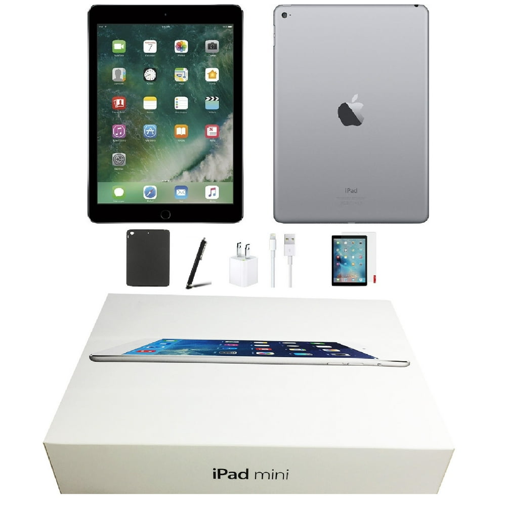 Open Box Apple iPad Mini 4 64GB Space Gray WiFi Only Bundle