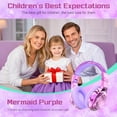 thumbnail image 4 of QearFun Kids Headphones with Microphone,Wired Headphones for Kids with Volume Limit,Sharing Jack,Kids Headphones with Cord for Girls,Foldable Headphones for Tablet Computer (Light Purple), 4 of 7