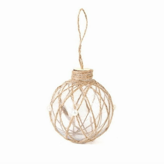 Luoshdecor Rustic Boho Christmas Ball Ornaments,3.15 in Shatterproof Clear Plastic Rustic Farmhouse Xmas Tree Decoration for Party Holiday Wedding Decor