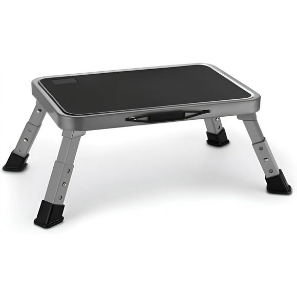 Foldable Step Stool, Adjustable Step Stool with a Non-Slip Platform, Step Ladder with Thick Rubber Feet for Adults or Children in Kitchen, Bedroom, Office, Rv, 330 Lbs Capacity