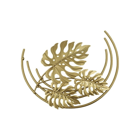 

Wrought Iron Golden Leaf Living Room Sofa Background Wall Decoration Pendant