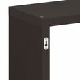 thumbnail image 4 of Furinno CUBICLE Extra Thick Cube Wall Mounted Bookshelf Black Dark Oak, 4 of 4