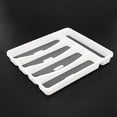 thumbnail image 4 of Large Gray Silverware Tray Fork Collection Container 5 Compartments Soft-Grip Lining Plastic Cutler, 4 of 4