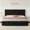 thumbnail image 4 of Full Size Upholstered Bed Frame with 4 Storage Drawers, Adjustable Headboard and Wooden Slats Support, No Box Spring Needed,Easy to Assemble, 4 of 7