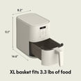 thumbnail image 3 of bella 4Qt Slim Air Fryer, Fits-anywhere&trade; Kitchenware, EverGood&trade; Ceramic Nonstick Coating, Adjustable Temperature, 6 Preset Cooking Option, 3 of 8