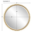 thumbnail image 6 of Uttermost Taza Aged White Round Mirror 09770, 6 of 7