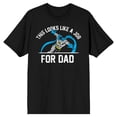 thumbnail image 6 of Batman This Looks Like A Job For Dad Men's Black T-Shirt-XLarge, 6 of 6